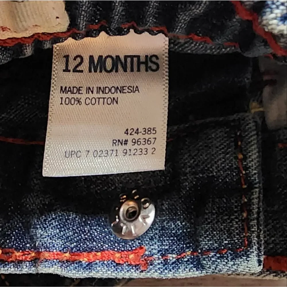 OshKosh B'gosh Boy's Infant Elastic Waist Casual Denim Shorts 12 Months 12M